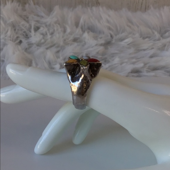 Vintage 925 BARSE multi stone statement ring - Picture 7 of 7